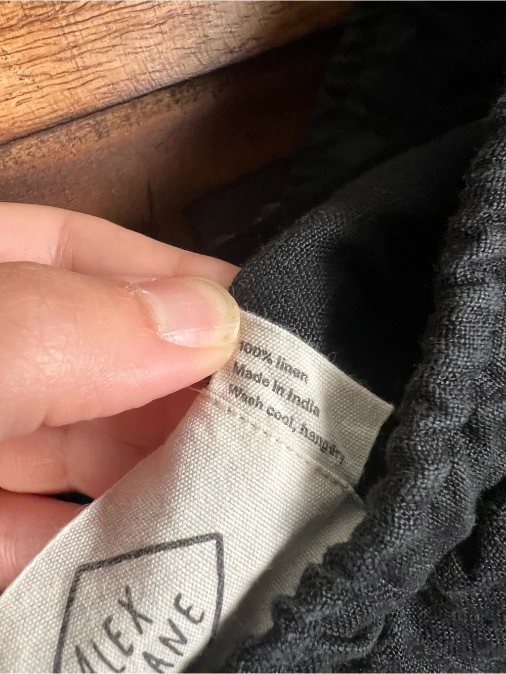 Alex Crane ‘Bo’ Black Drawstring Linen Shorts